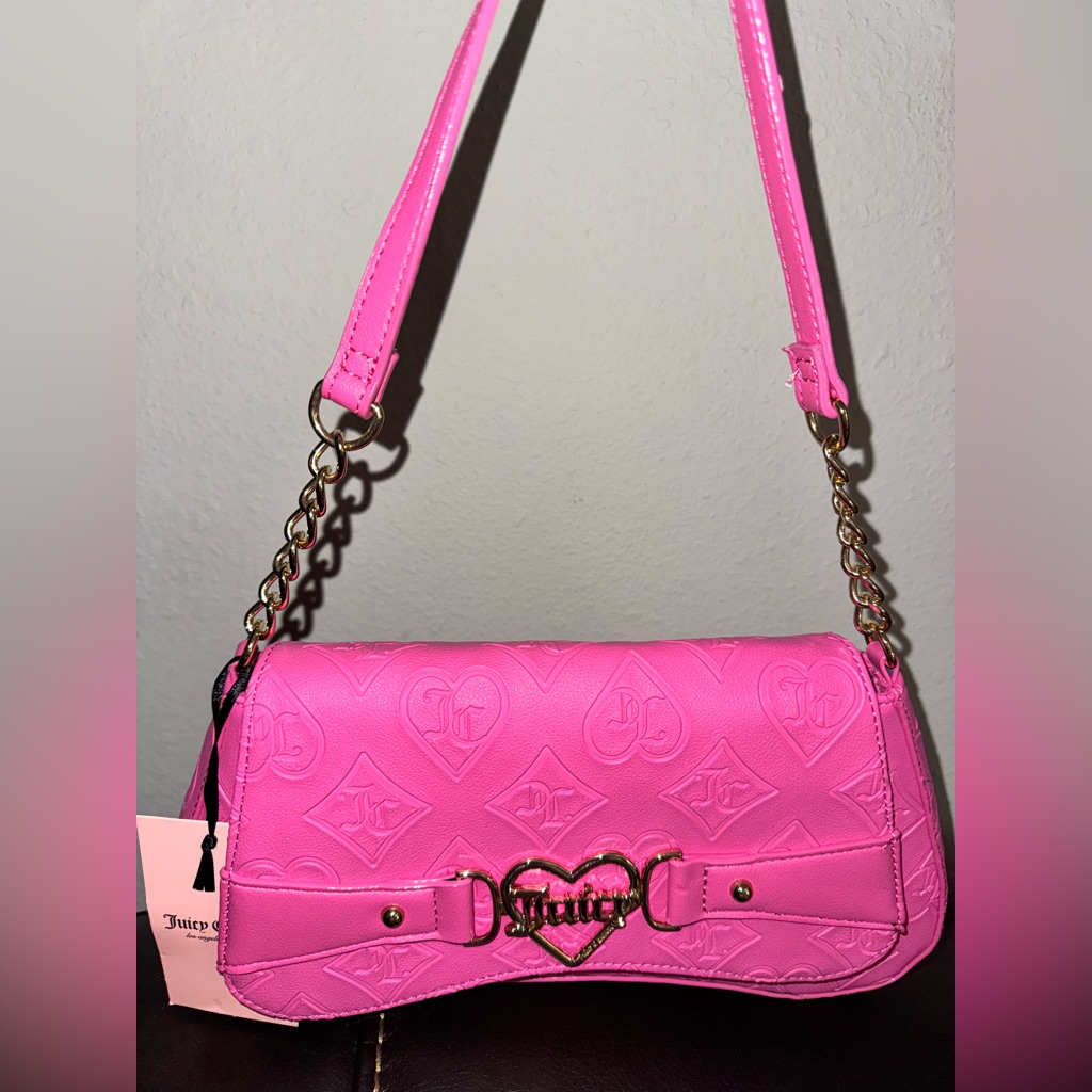 Juicy Couture Only Juicy Flap Shoulder Juicy Pink